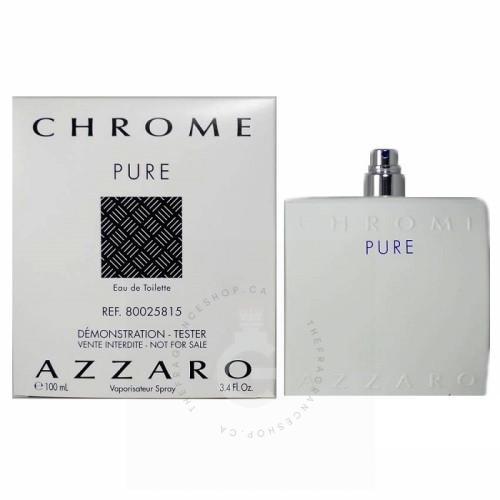 Azzaro Chrome Pure EDT For Men 100ml 3.4oz Tester Chrome Pure